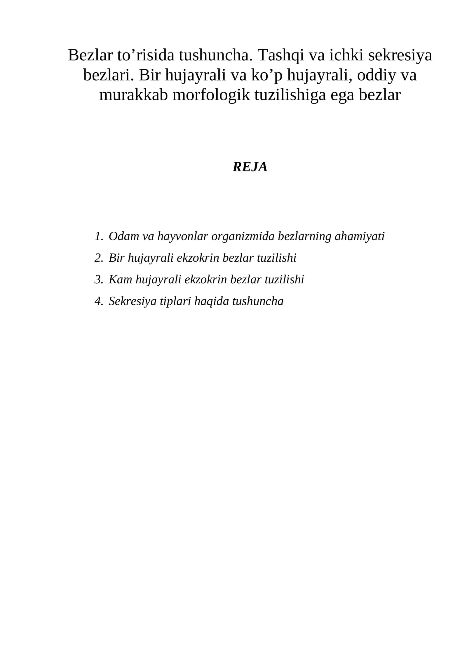 Bezlar tushuncha