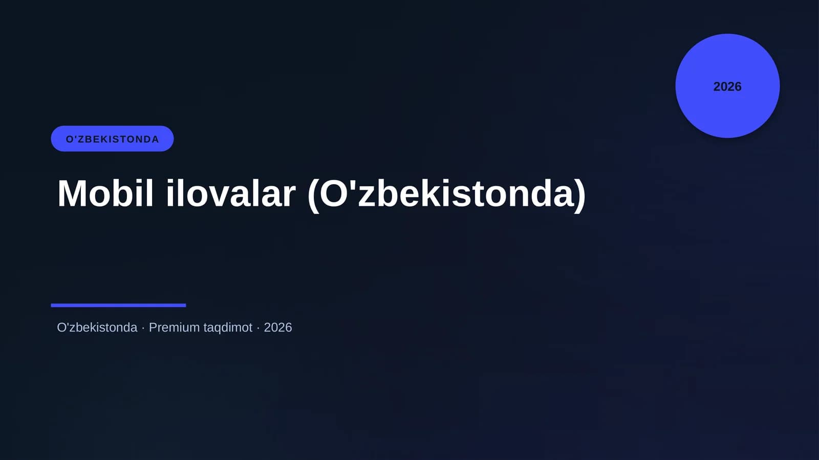 Mobil ilovalar (O'zbekistonda)