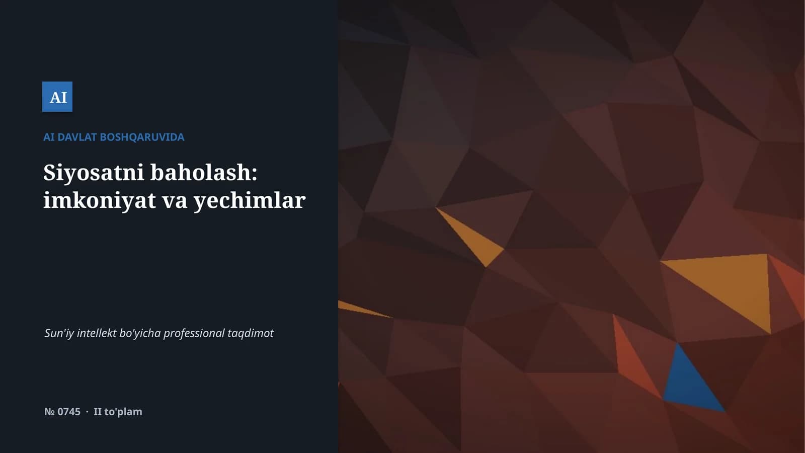 AI DAVLAT BOSHQARUVIDA