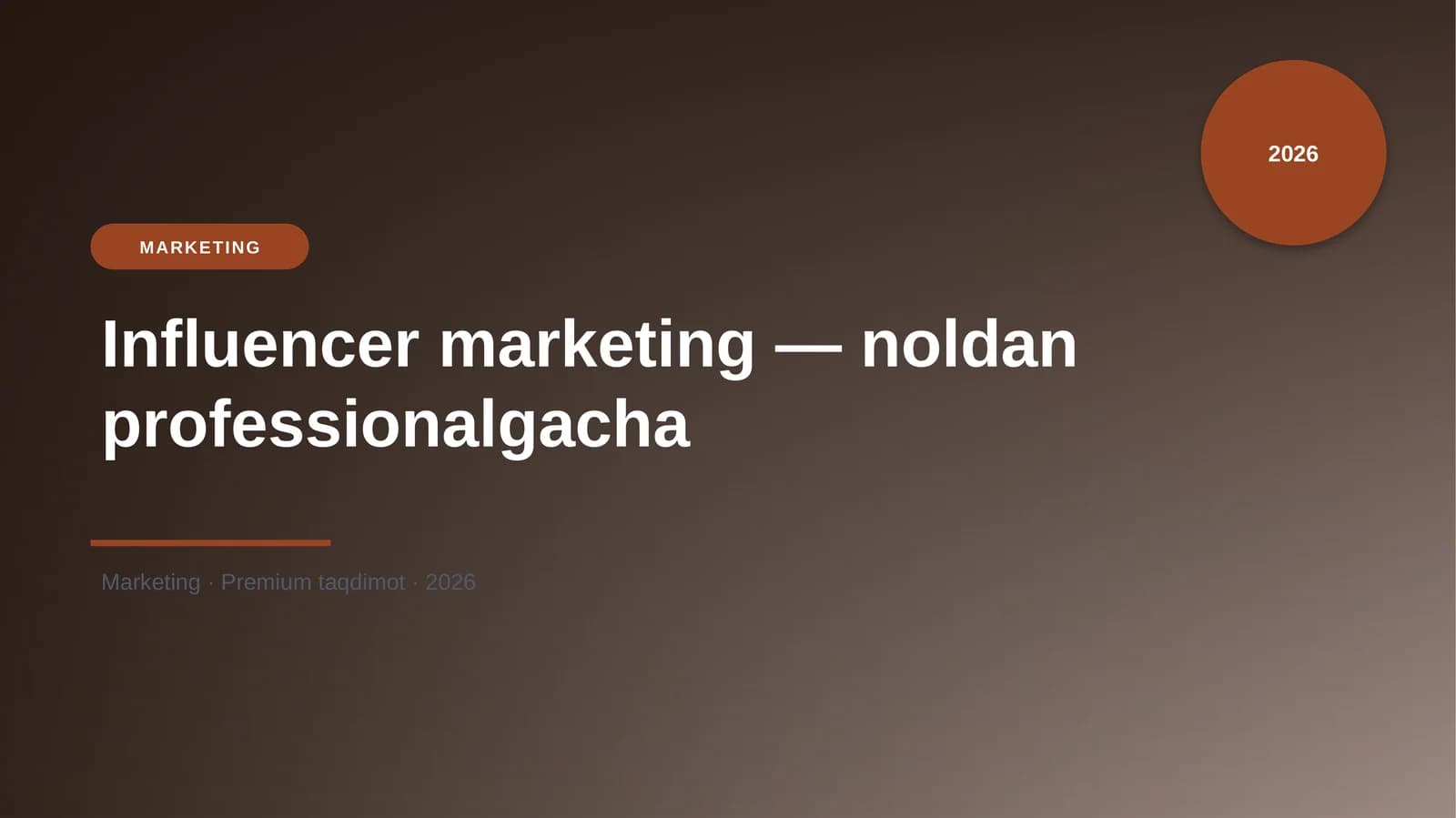 Influencer marketing — noldan professionalgacha