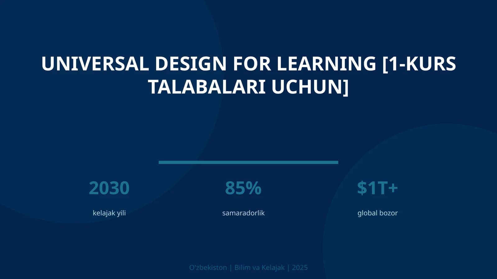 Universal Design for Learning [1-kurs talabalari uchun]