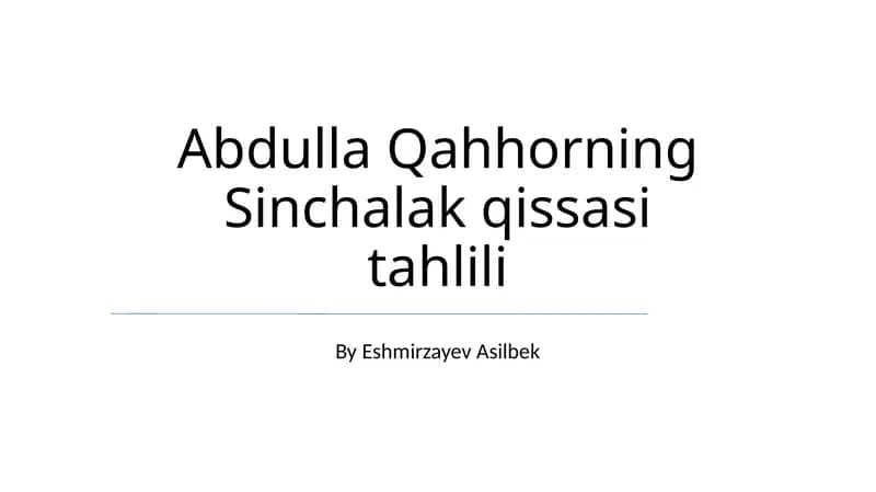 Sinchalak qissasi
