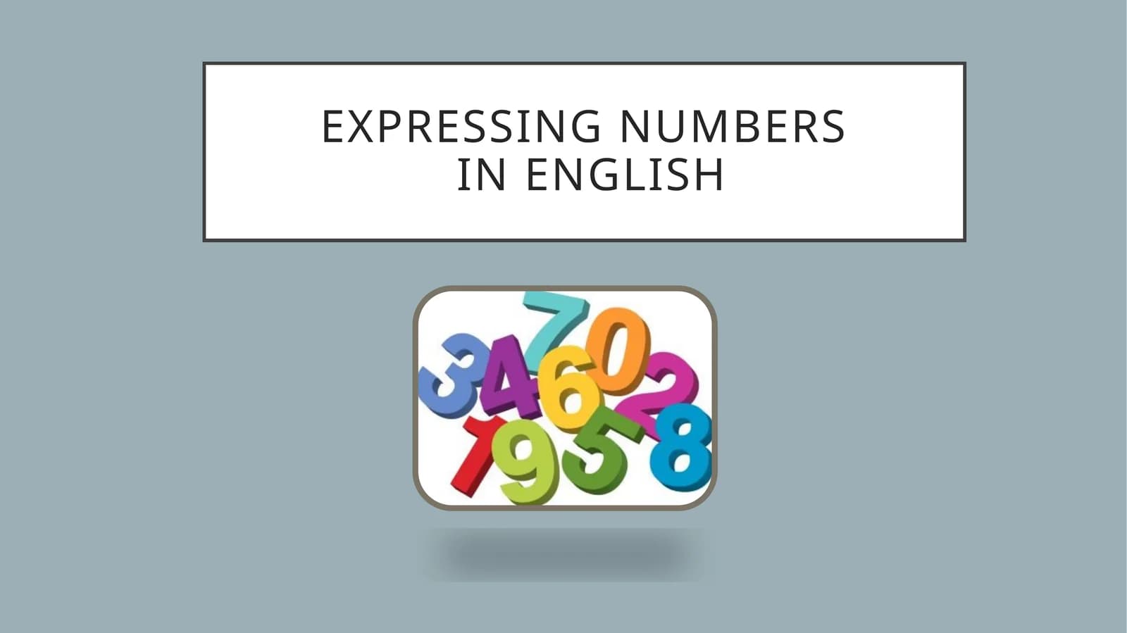 Expressing Numbers in English