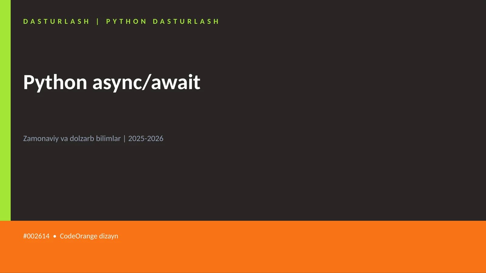 Python async/await