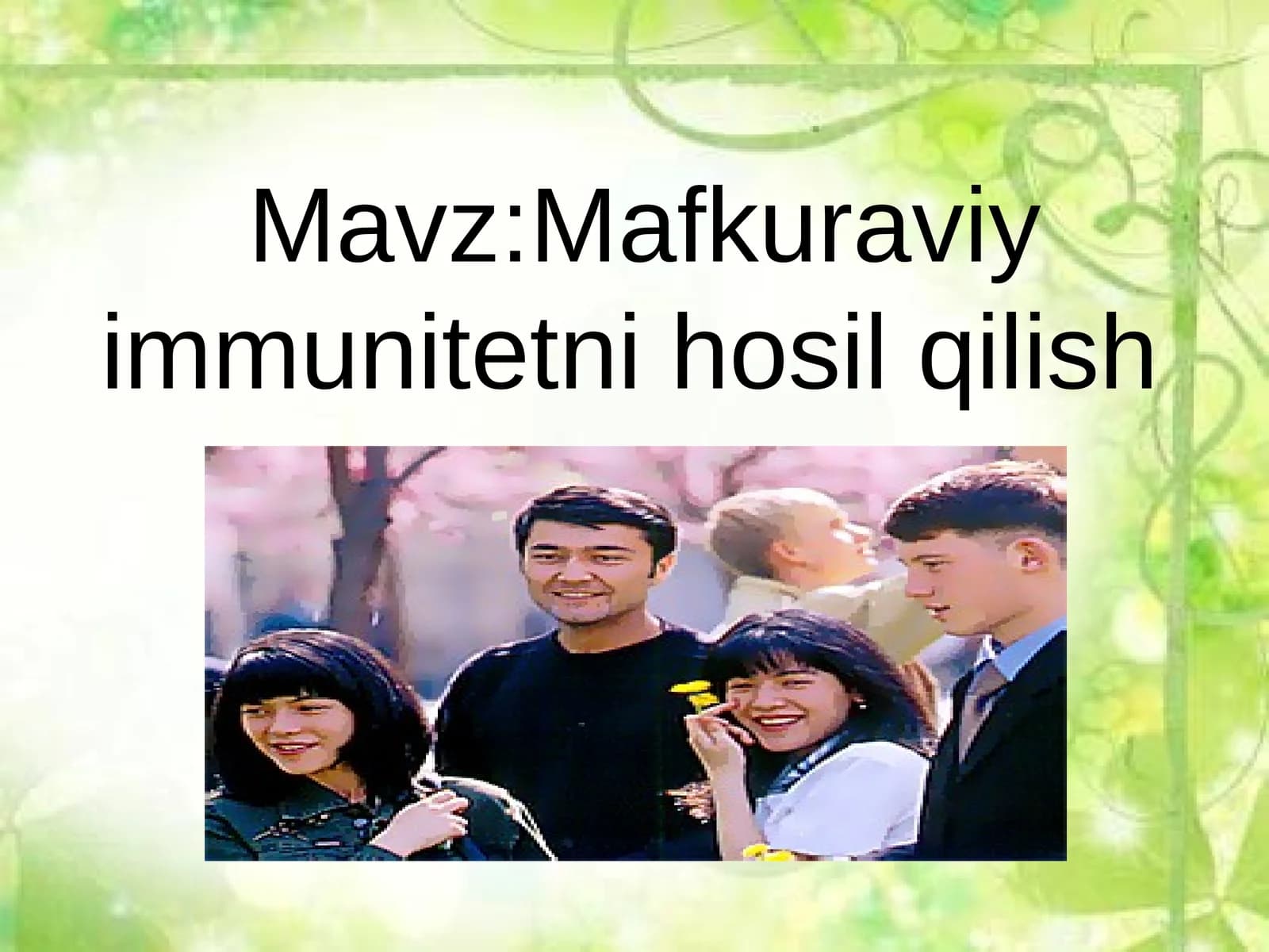 Mafkuraviy immunitetni hosil qilish