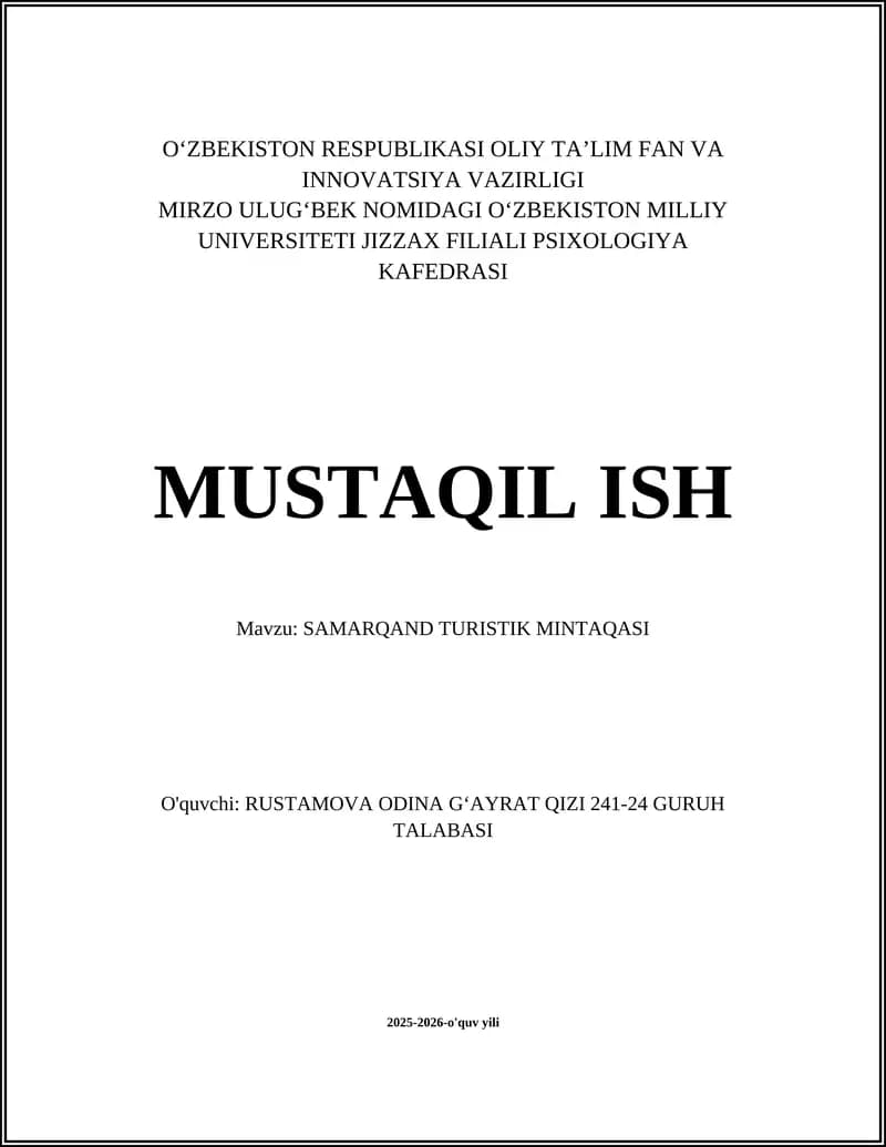 Samarqand Turistik Mintaqasi