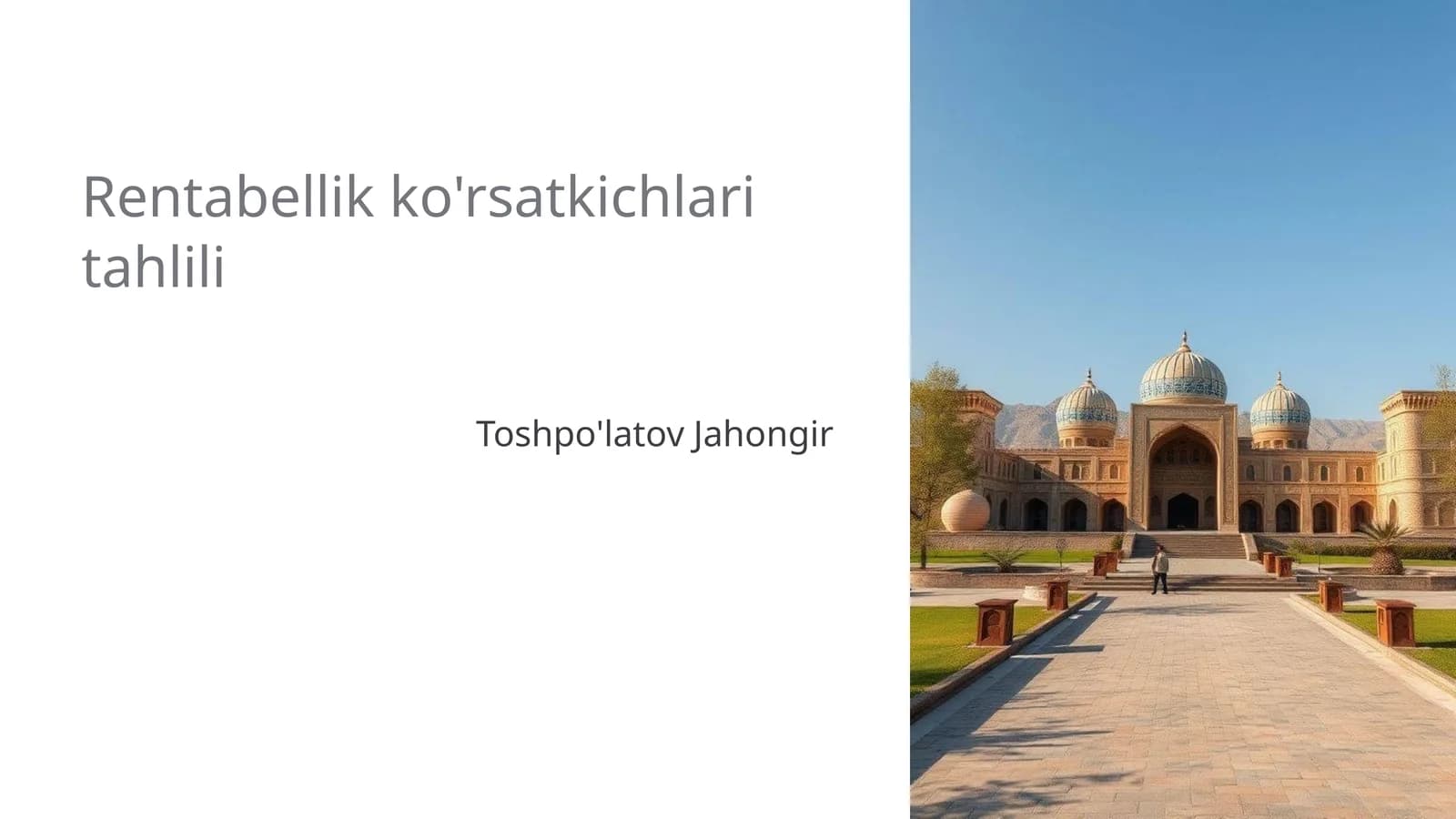 Rentabellik ko'rsatkichlari tahlili