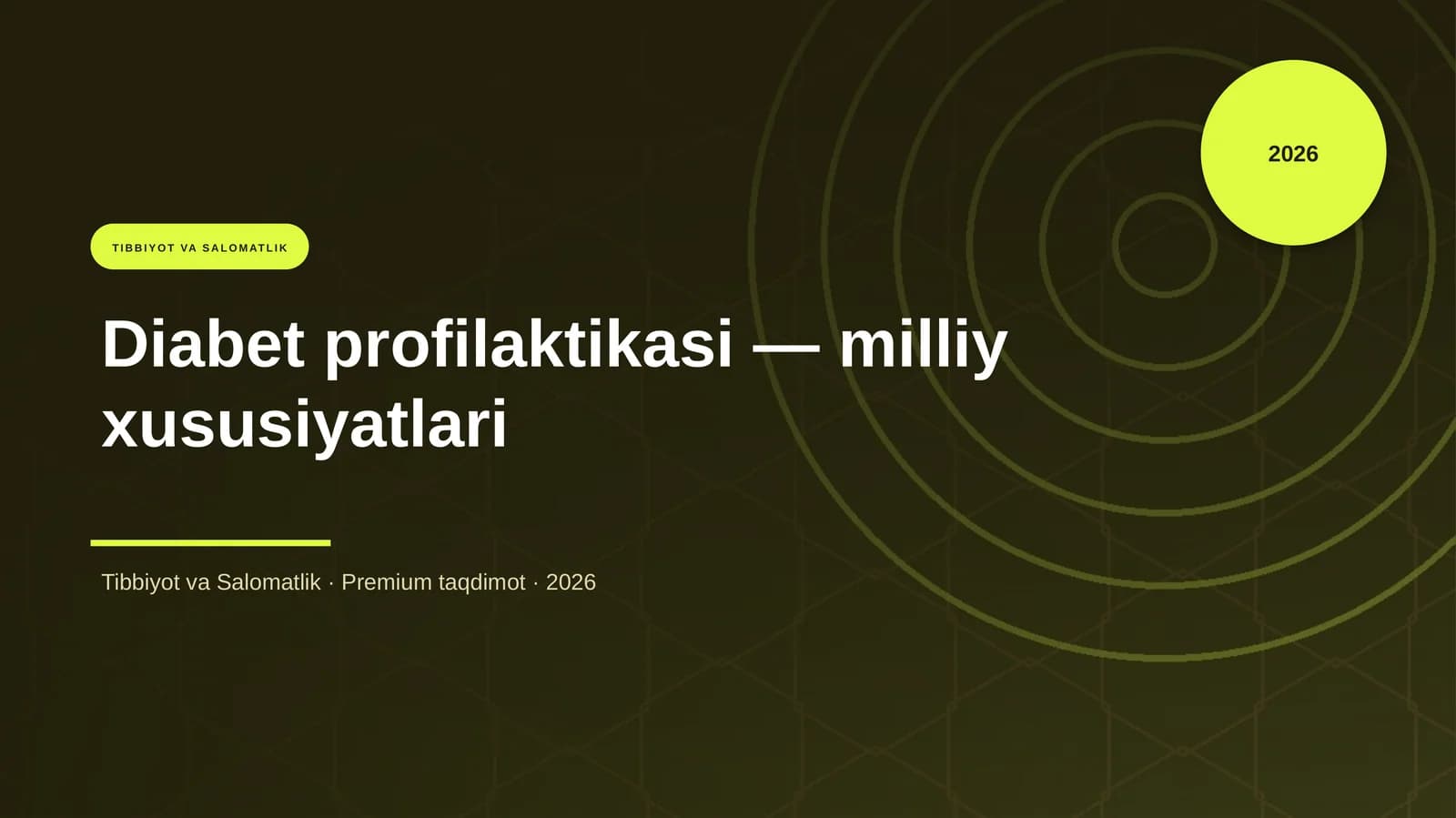 Diabet profilaktikasi — milliy xususiyatlari