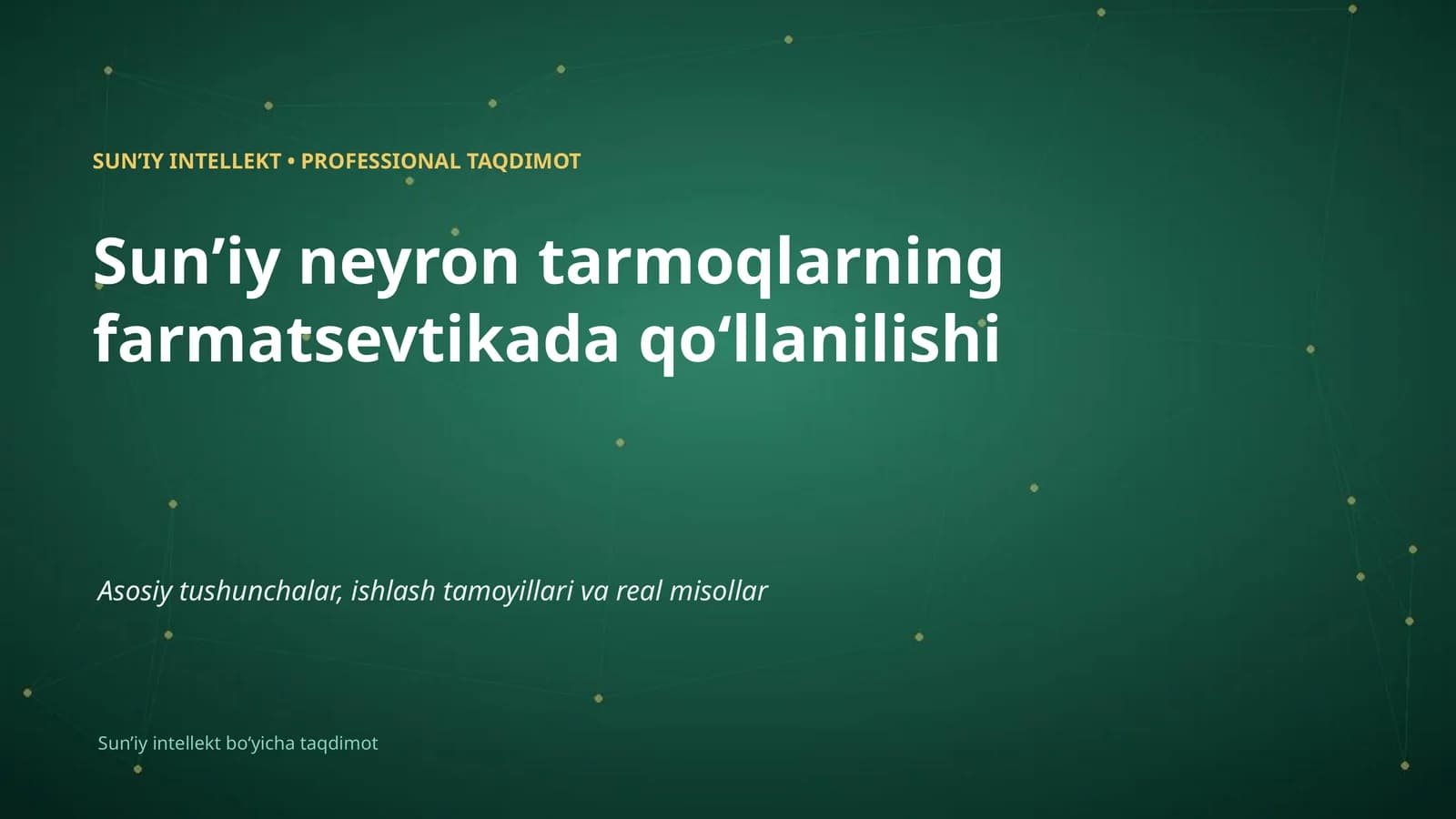 Sun'i intellekt bo'yicha taqdimot