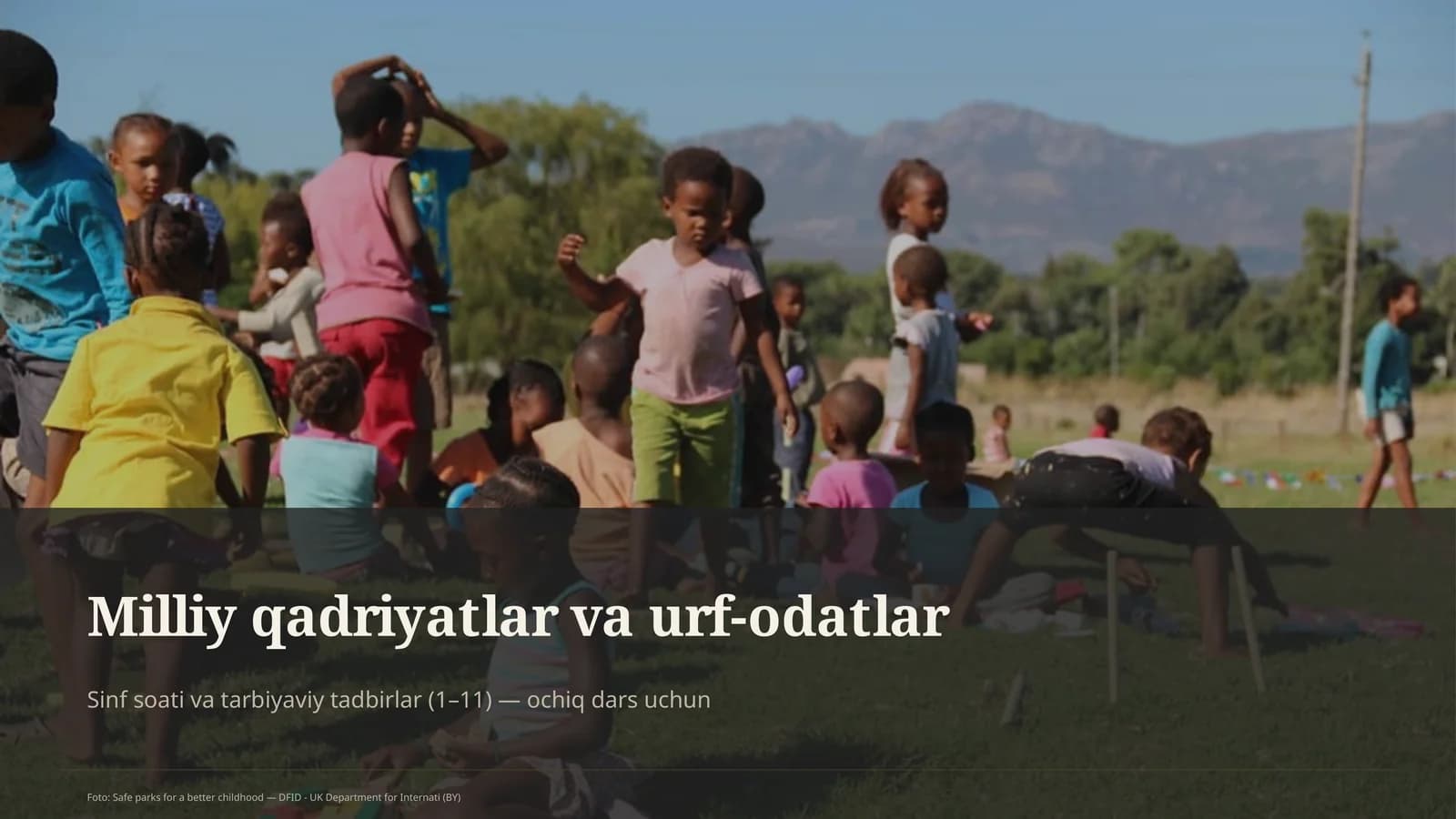 Milliy qadriyatlar va urf-odatlar