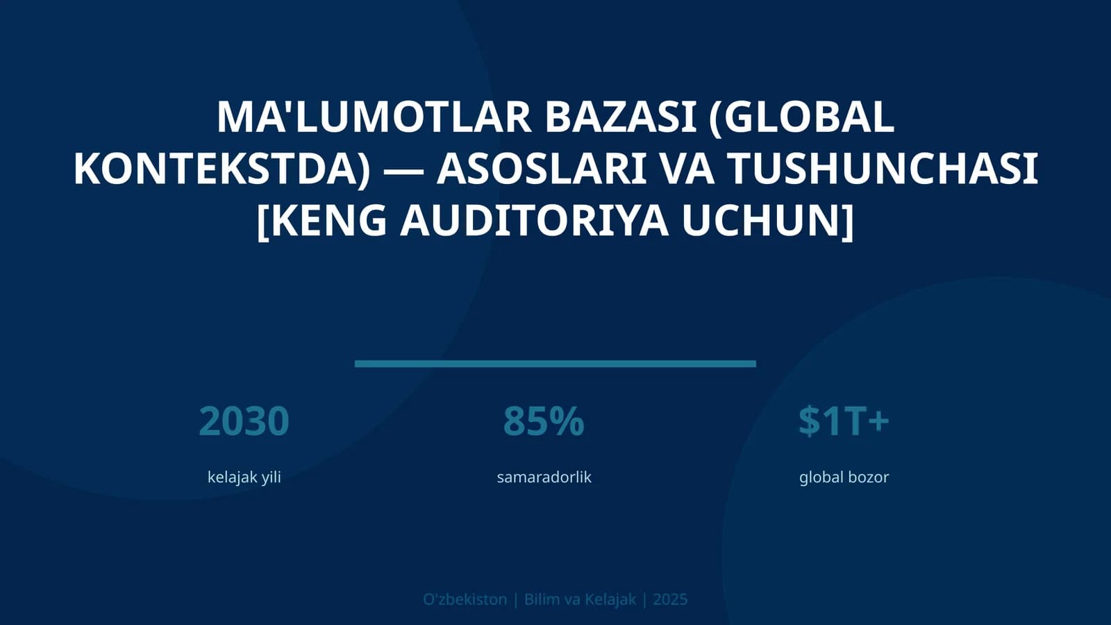 Ma'lumotlar bazasi (global kontekstda) — asoslari va tushunchasi [keng auditoriya uchun]
