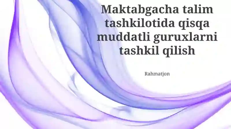 Qisqa muddatli guruhlar