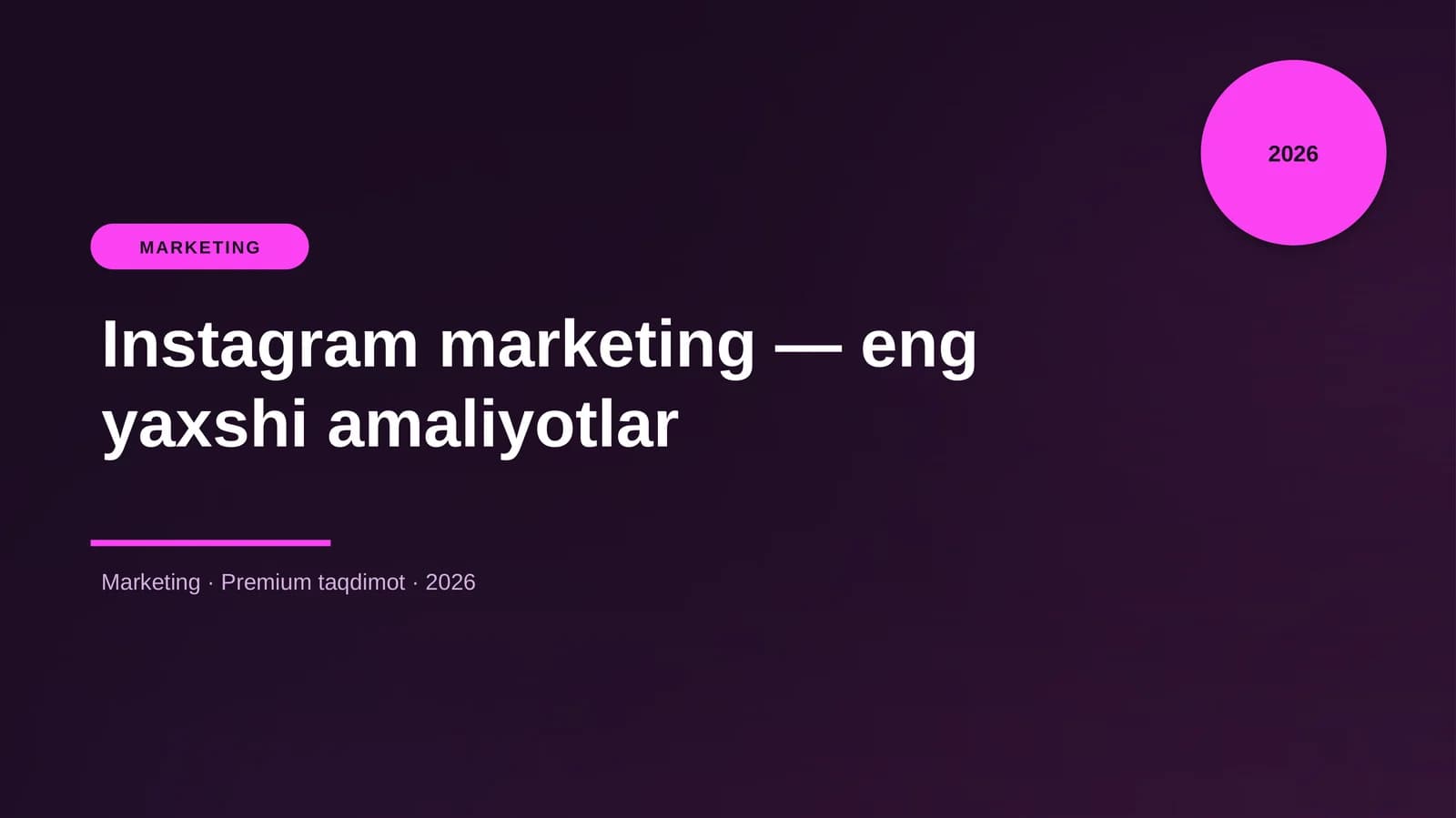Instagram marketing — eng yaxshi amaliyotlar