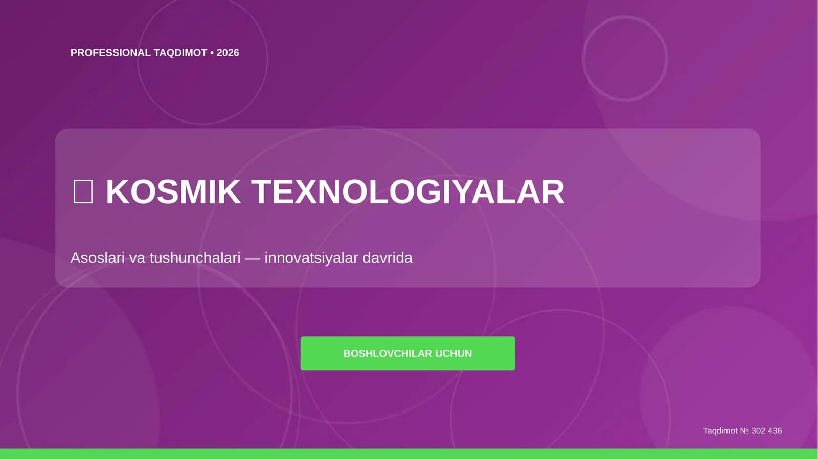 PROFESSIONAL TAQDIMOT • 2026