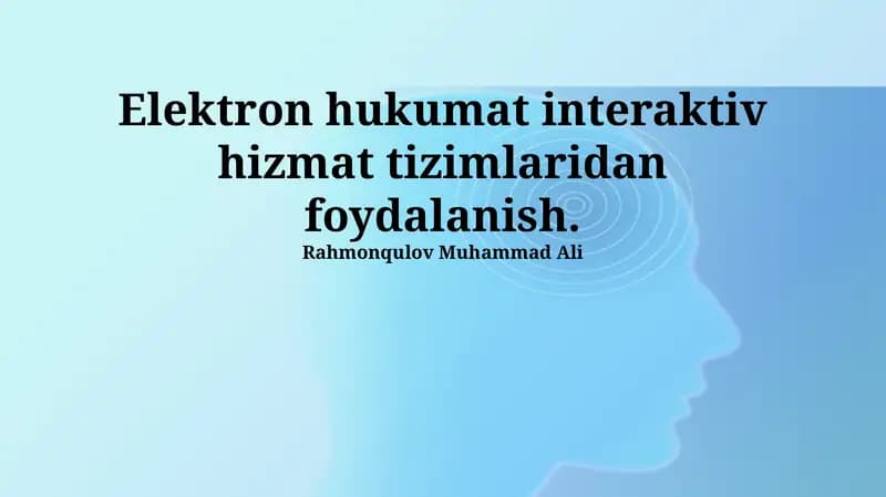 Elektron Hukumat Interaktiv Xizmatlari Tizimlari