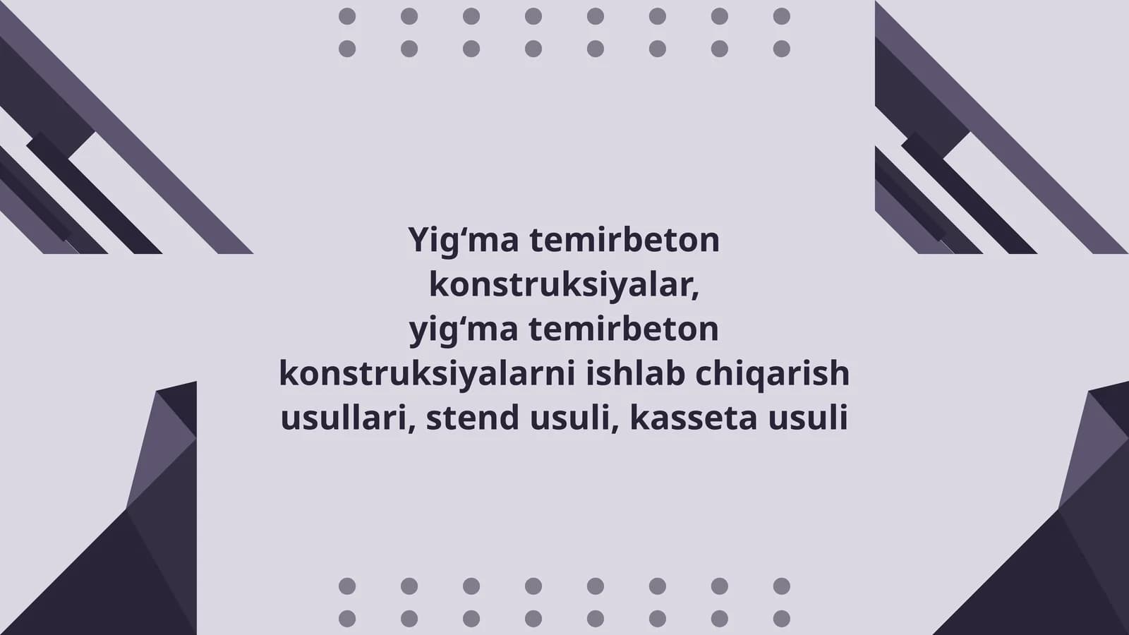 Yig‘ma temirbeton konstruksiyalar