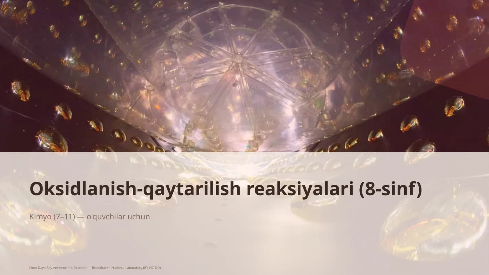 Oksidlanish-qaytarilish reaksiyalari (8-sinf)