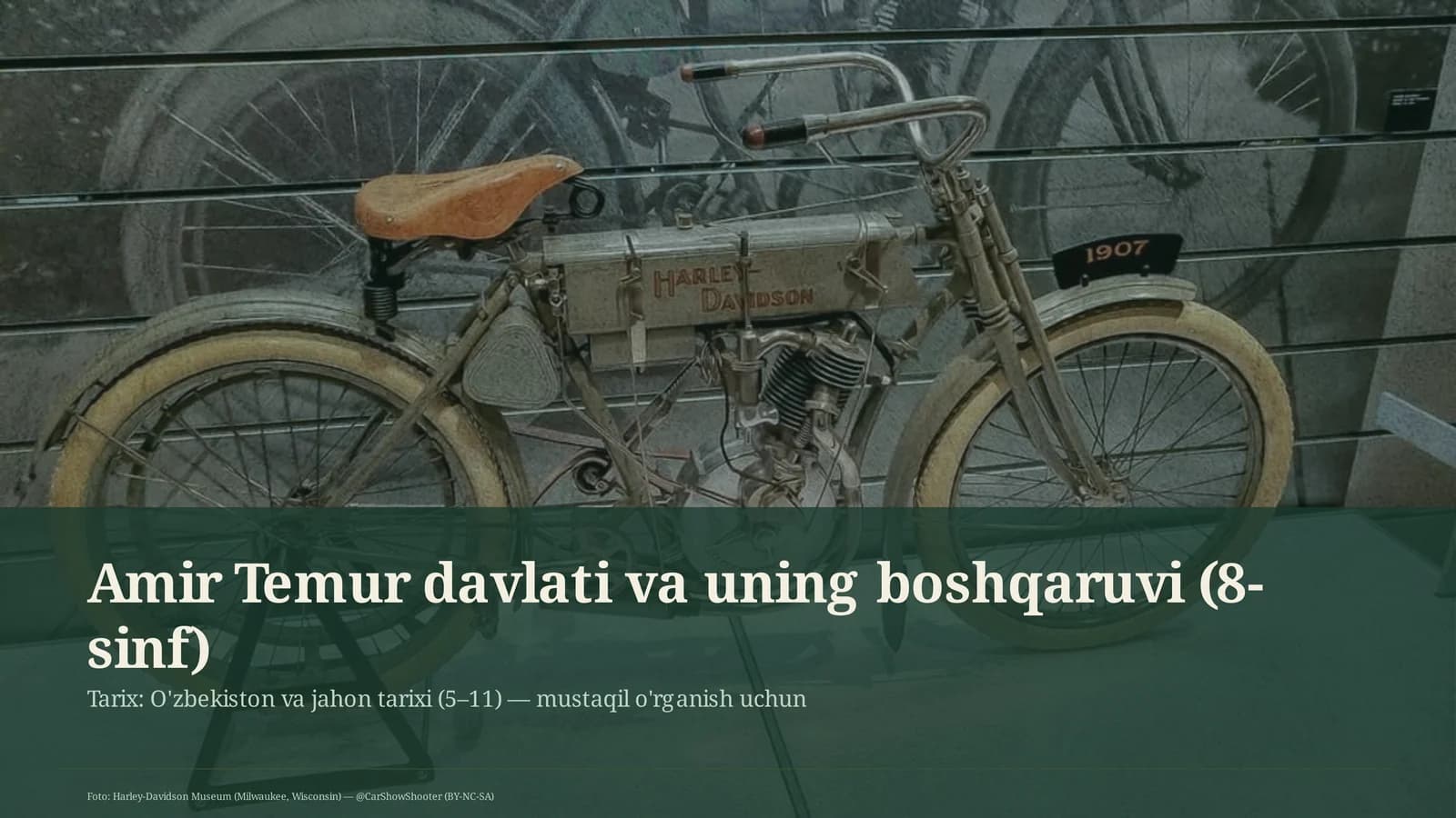 Amir Temur davlati va uning boshqaruvi (8-sinf)