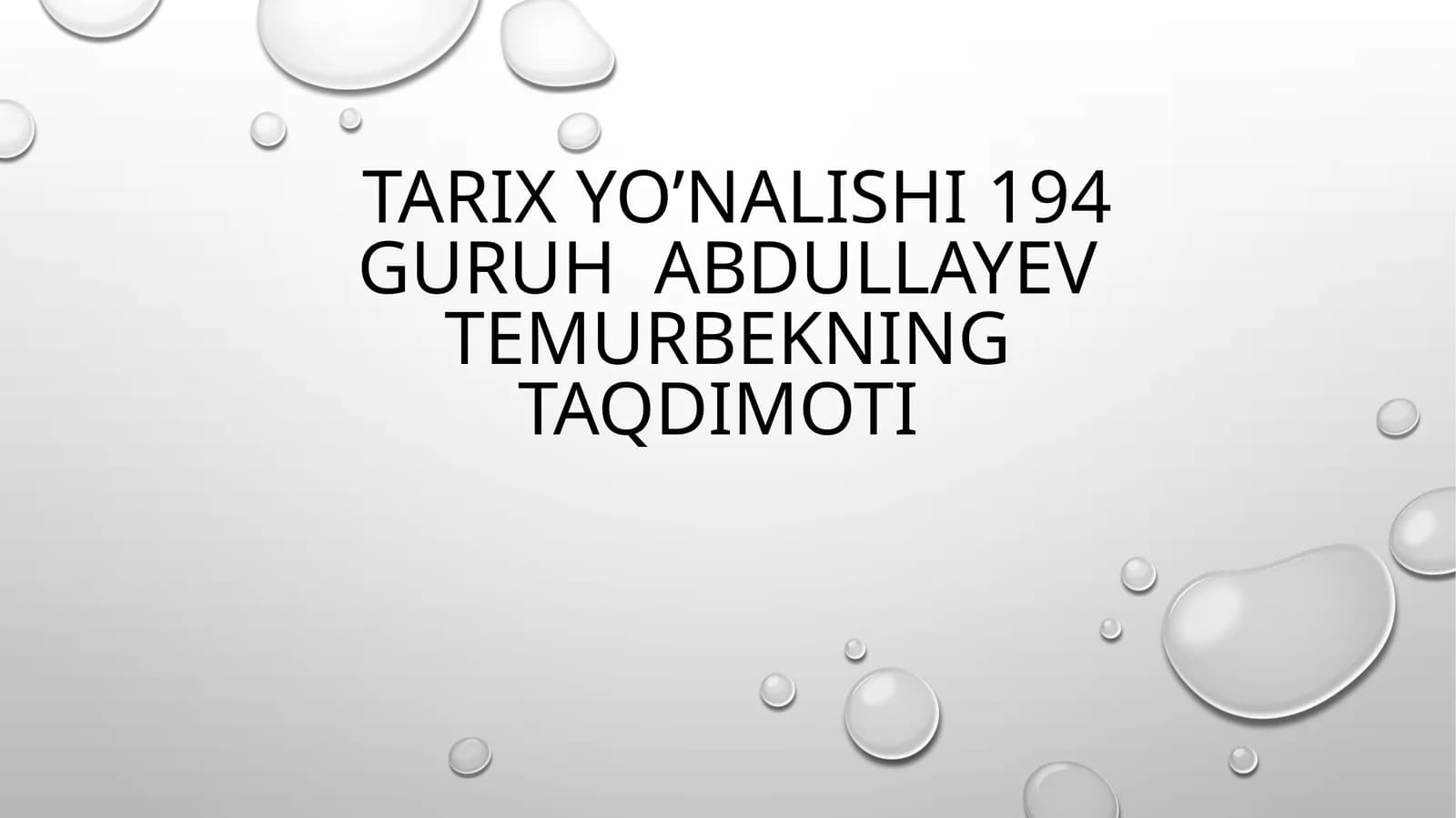 Abdullayev TemurbekningTaqdimoti