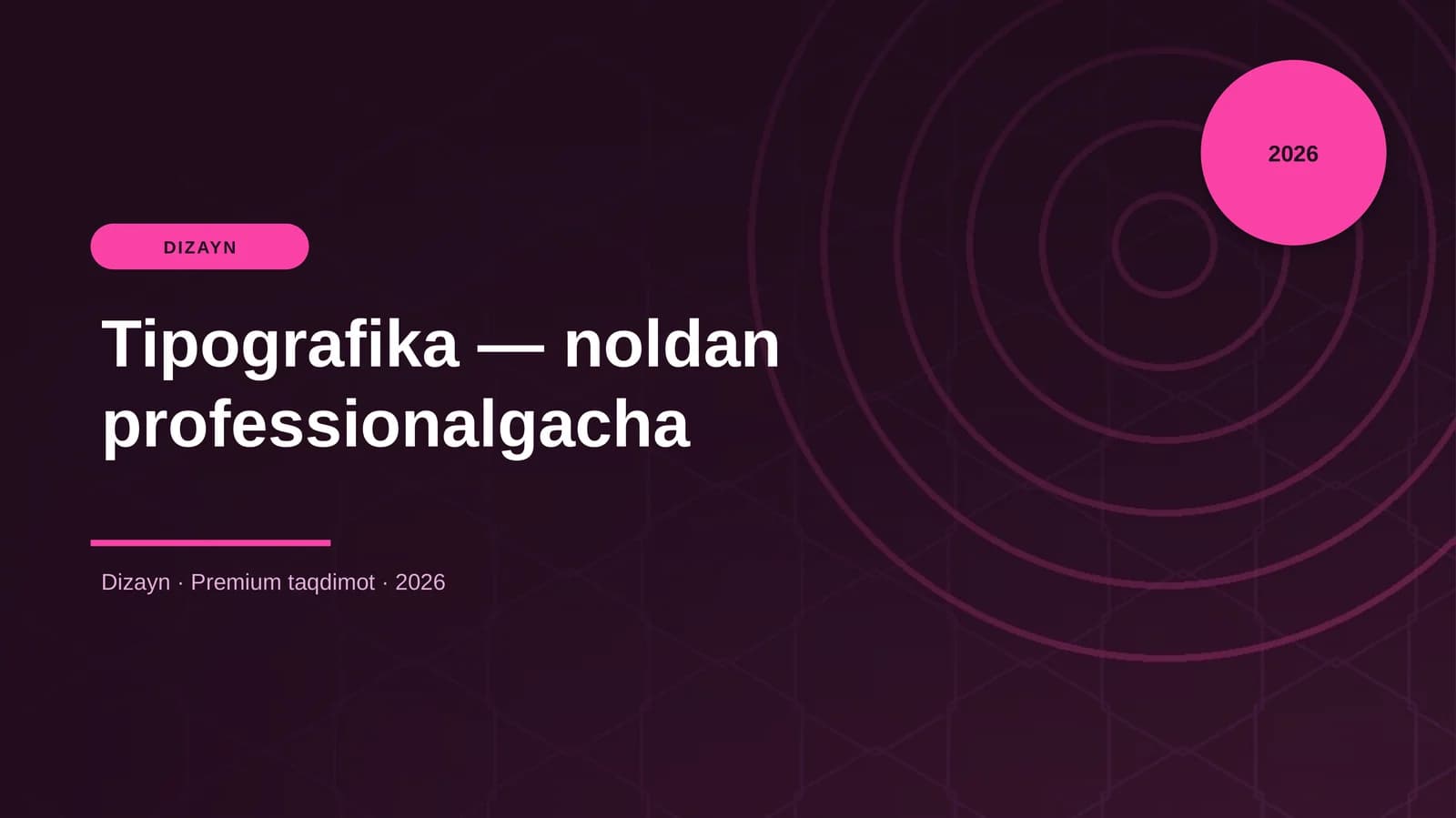 Tipografika — noldan professionalgacha