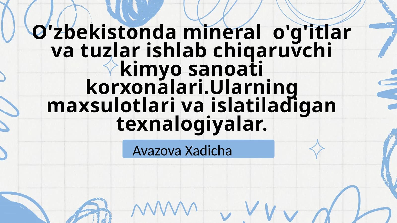 O'zbekiston Kimyosanoati Tahlili