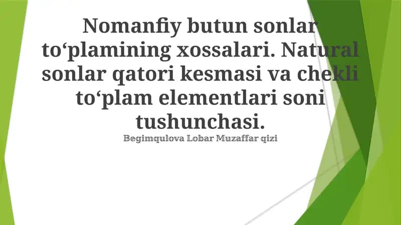 Nomanfiy butun sonlar toʻplami