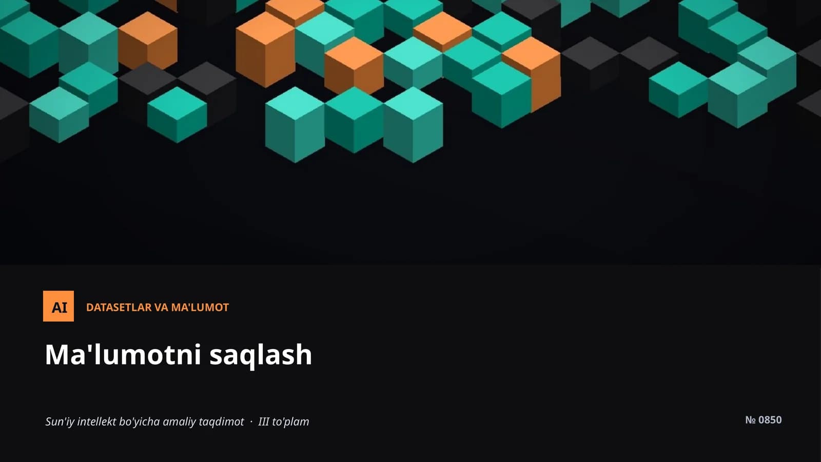 Ma'lumotni saqlash