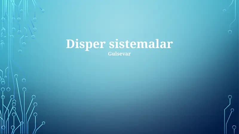 Disper sistemalar