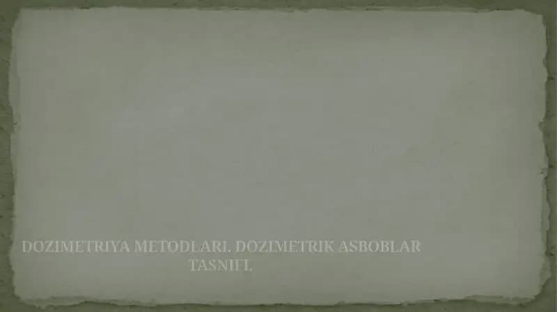 DOZIMETRIYA