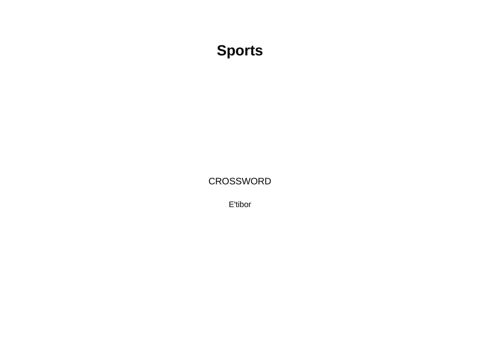 Sport