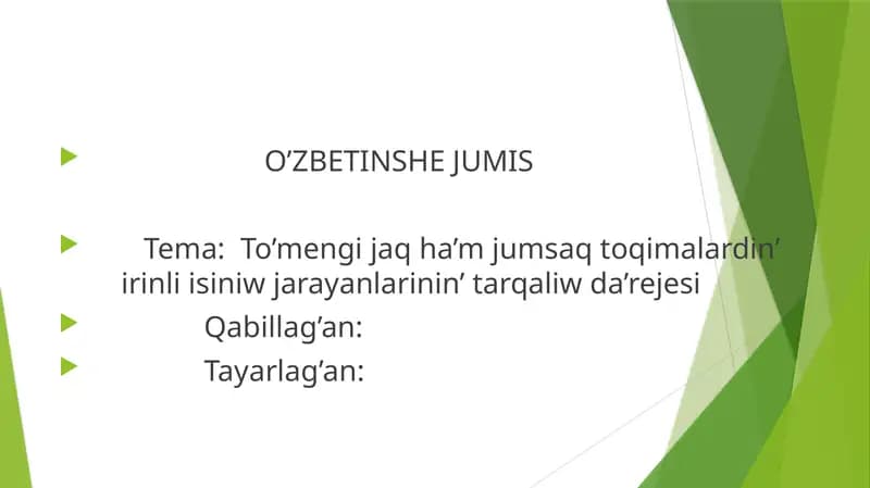 O’ZBETINSHE JUMIS