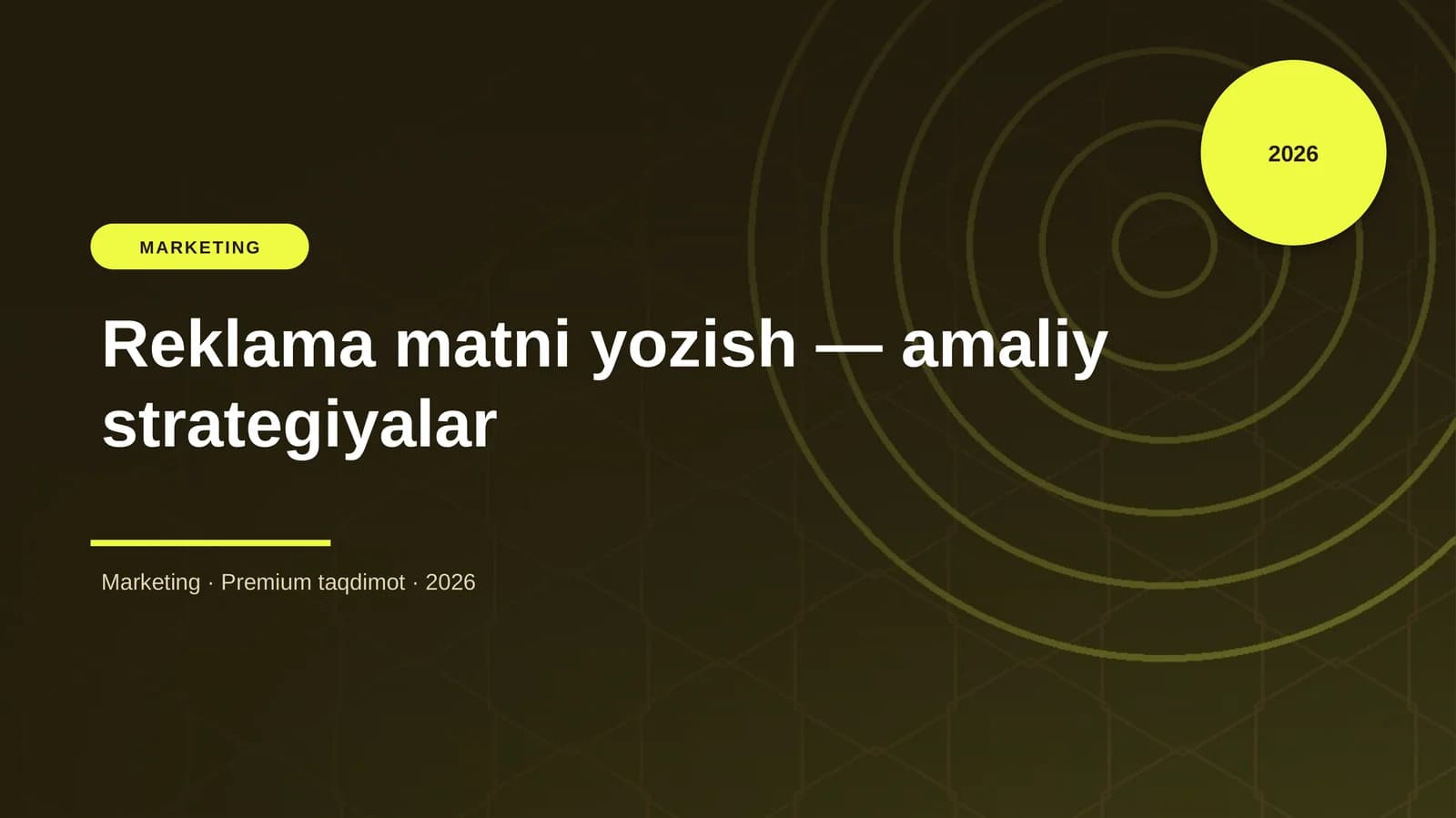 Reklama matni yozish — amaliy strategiyalar