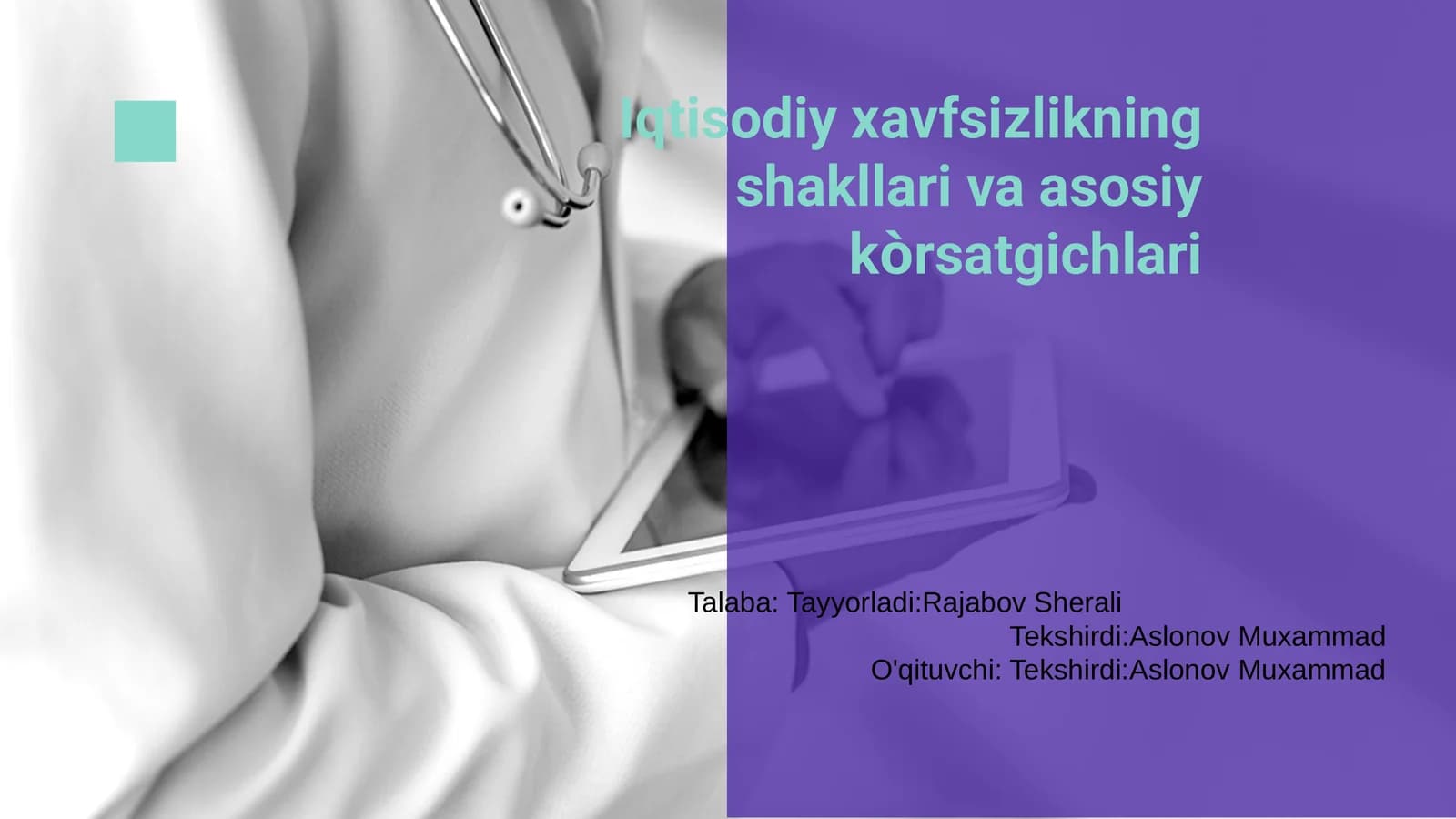 Iqtisodiy xavfsizlikning shakllari va asosiy kòrsatgichlari