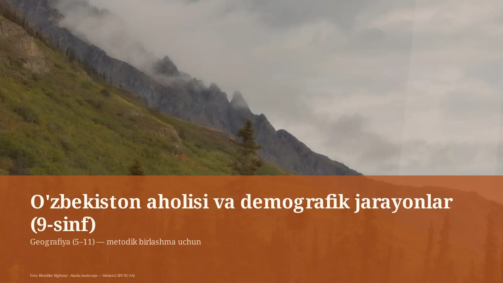 O'zbekiston aholisi va demografik jarayonlar (9-sinf)