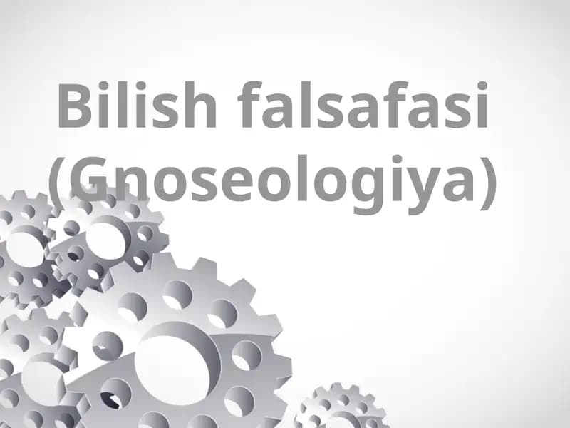 Bilish falsafasi (Gnoseologiya)