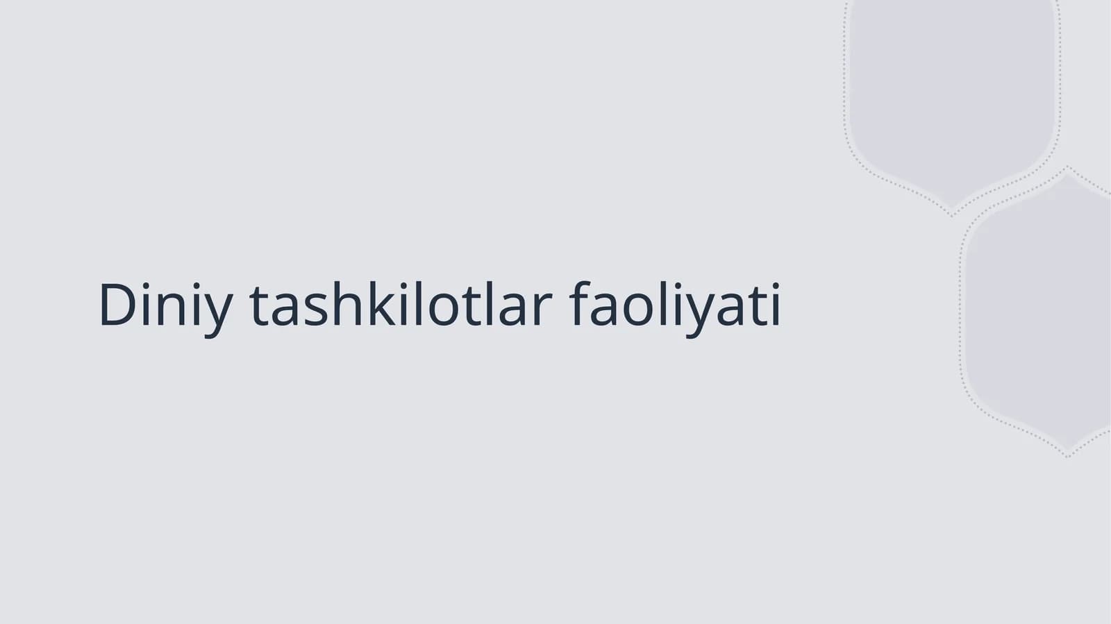 Diniytashkilotlarfaoliyati