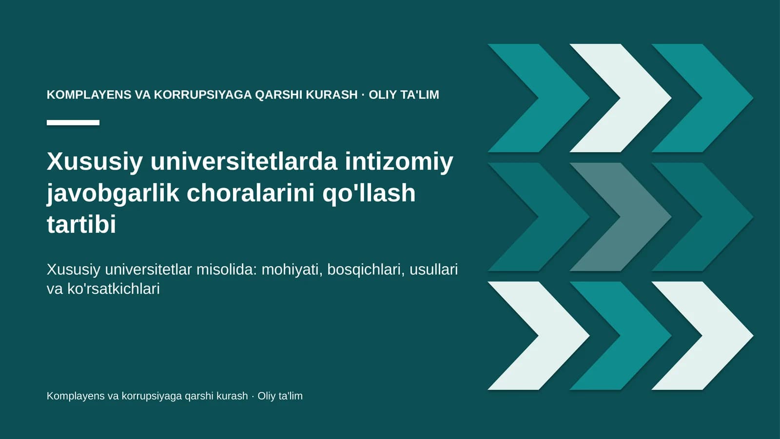 Xususiy universitetlarda intizomiy javobgarlik choralarini qo'llash tartibi