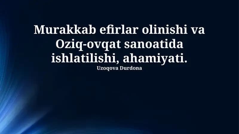 Esterlar: Ta'rifi va Tuzilishi