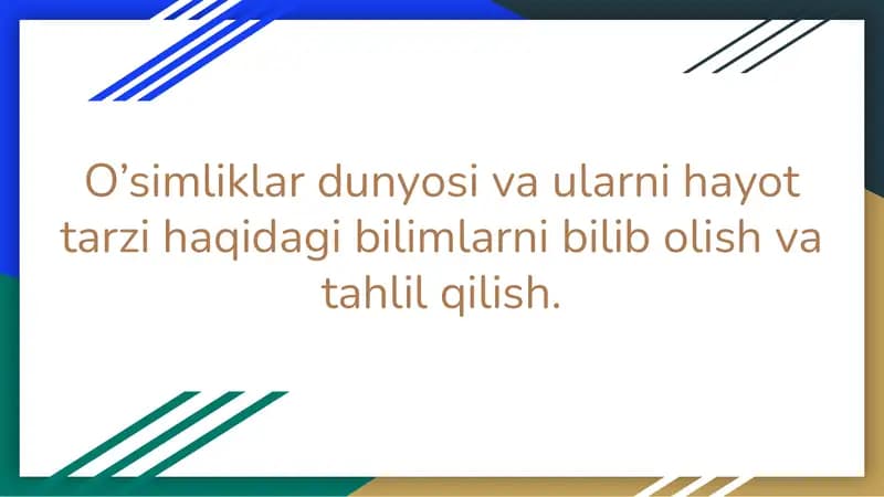 O'simliklar dunyosi