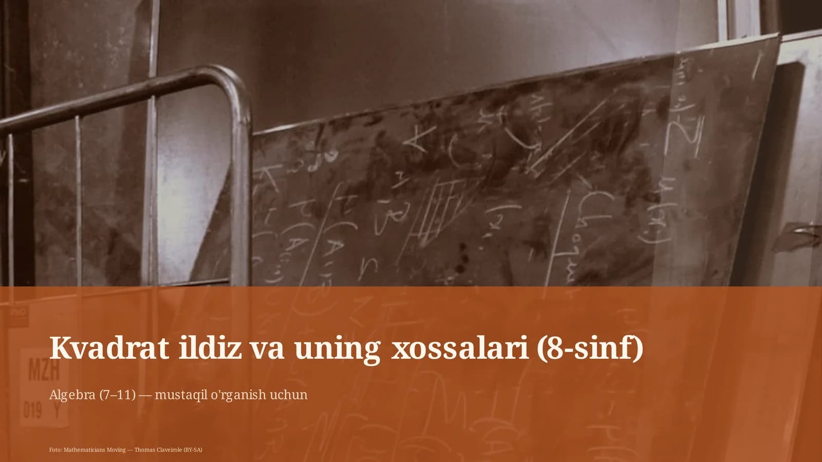 Kvadrat ildiz va uning xossalari (8-sinf)