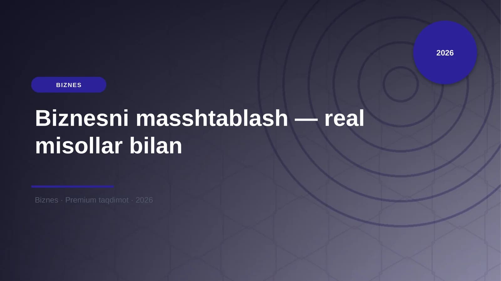Biznesni masshtablash — real misollar bilan