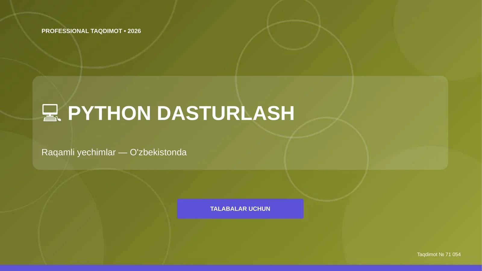 PYTHON DASTURLASH