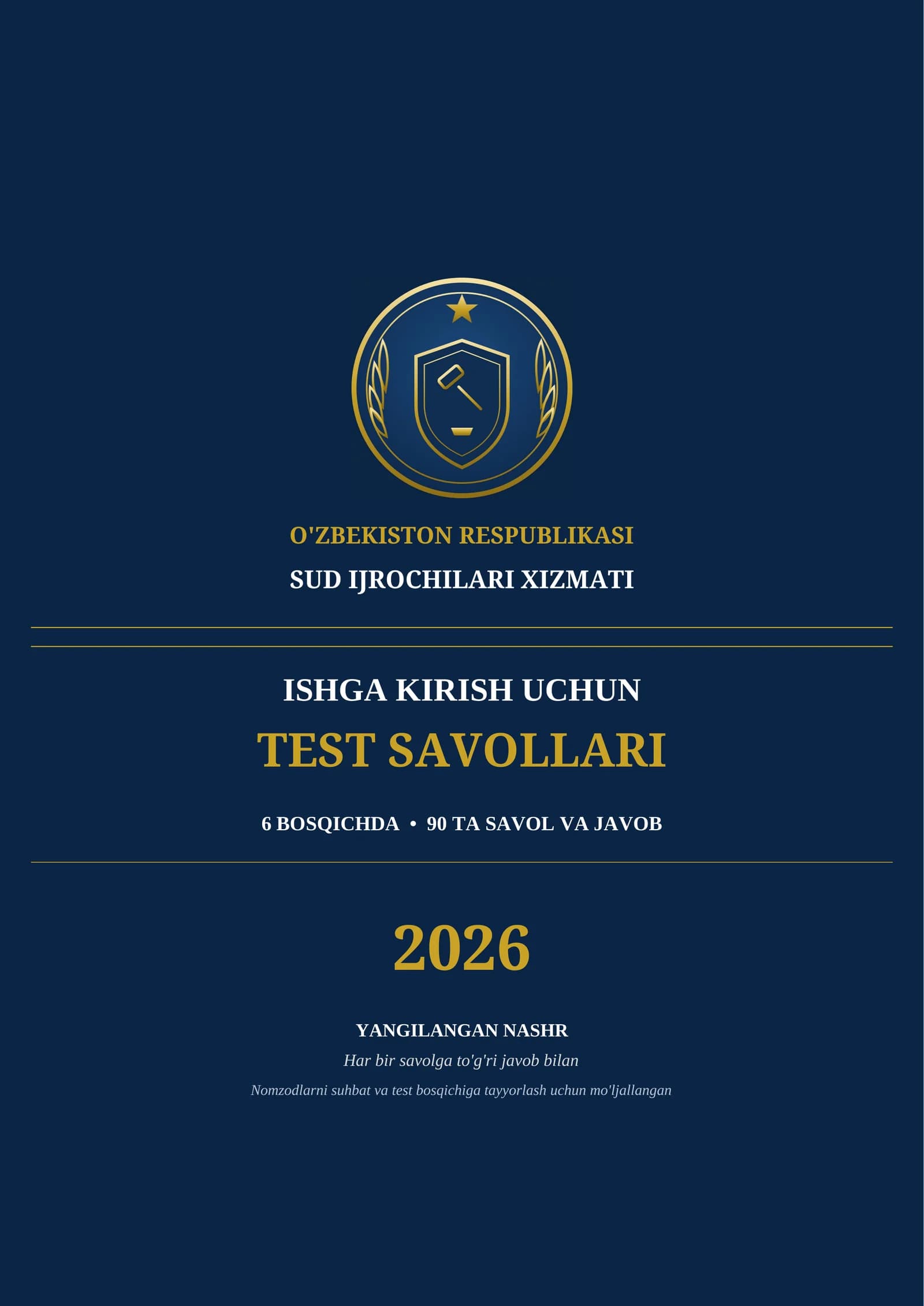 Sud ijrochilari test savollari