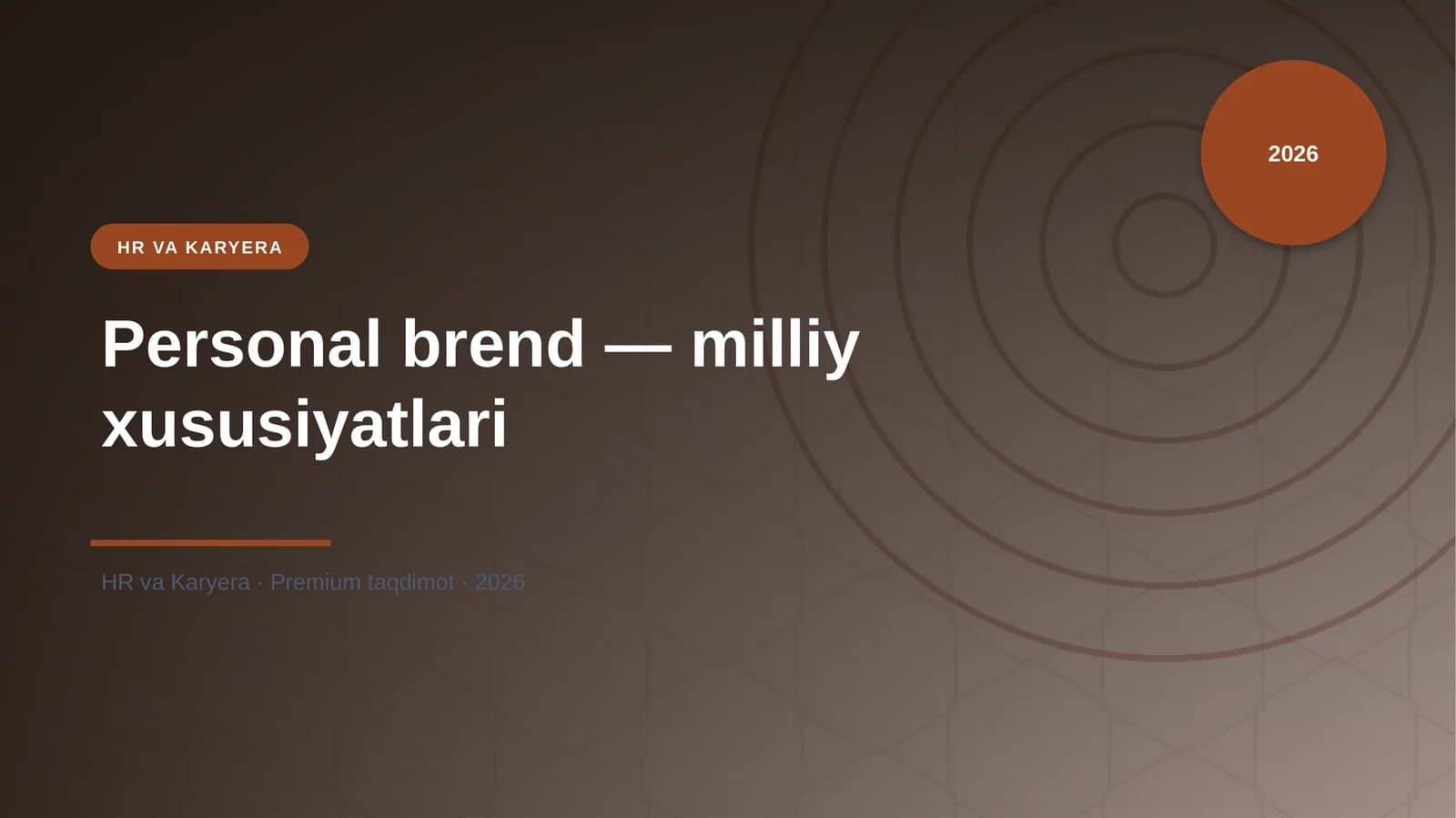 Personal brend — milliy xususiyatlari
