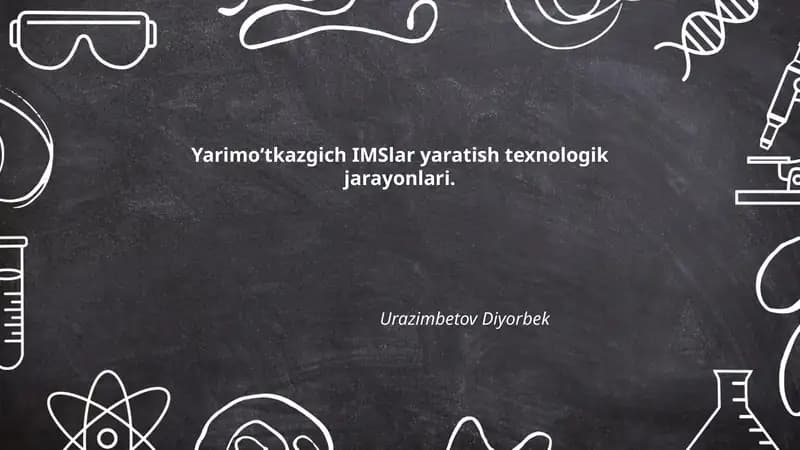 Fotolitografiya va maska ishlab chiqarish texnologiyalari