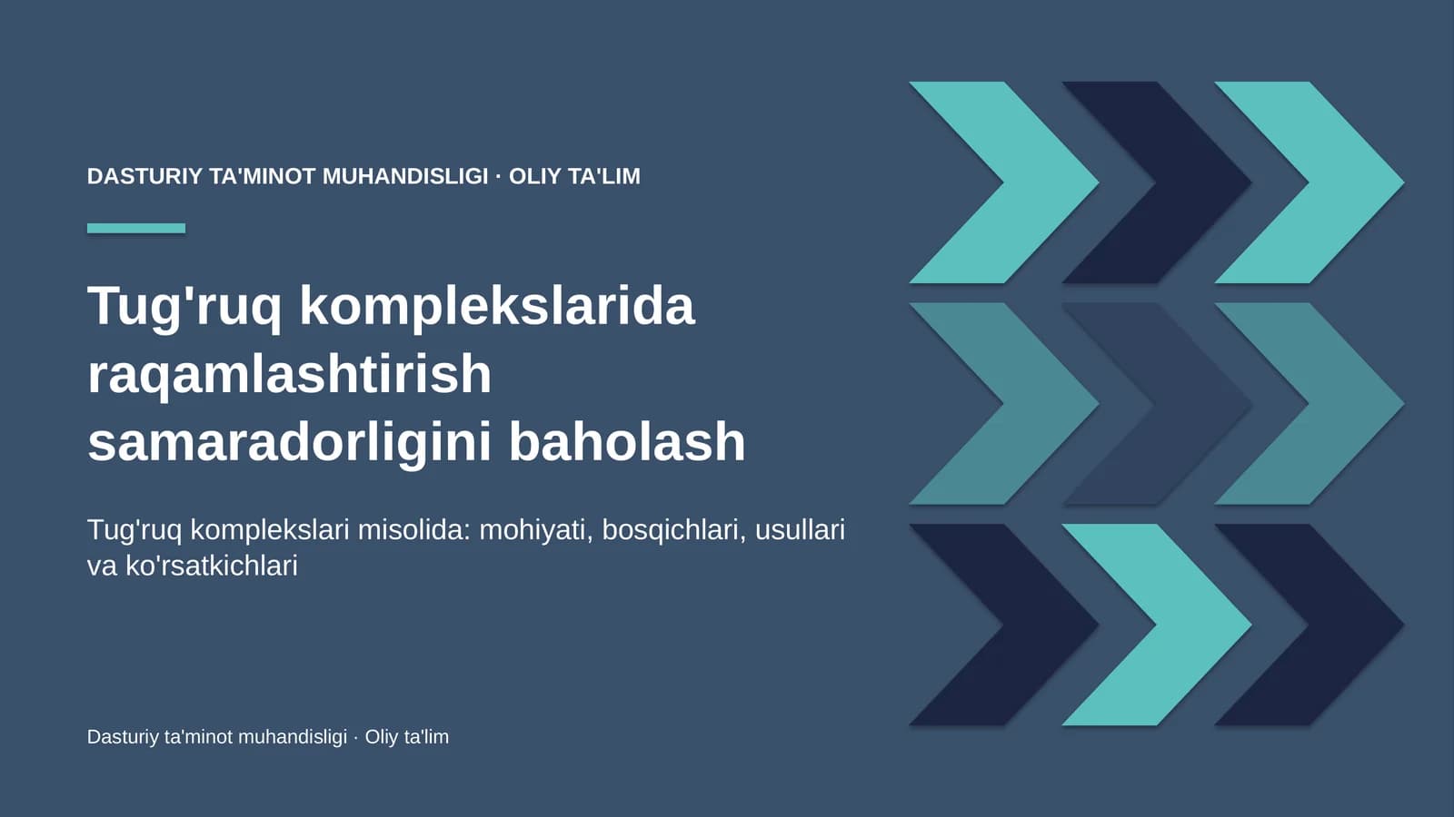 tug'ruq komplekslarida raqamlashtirish samaradorligini baholash 7995
