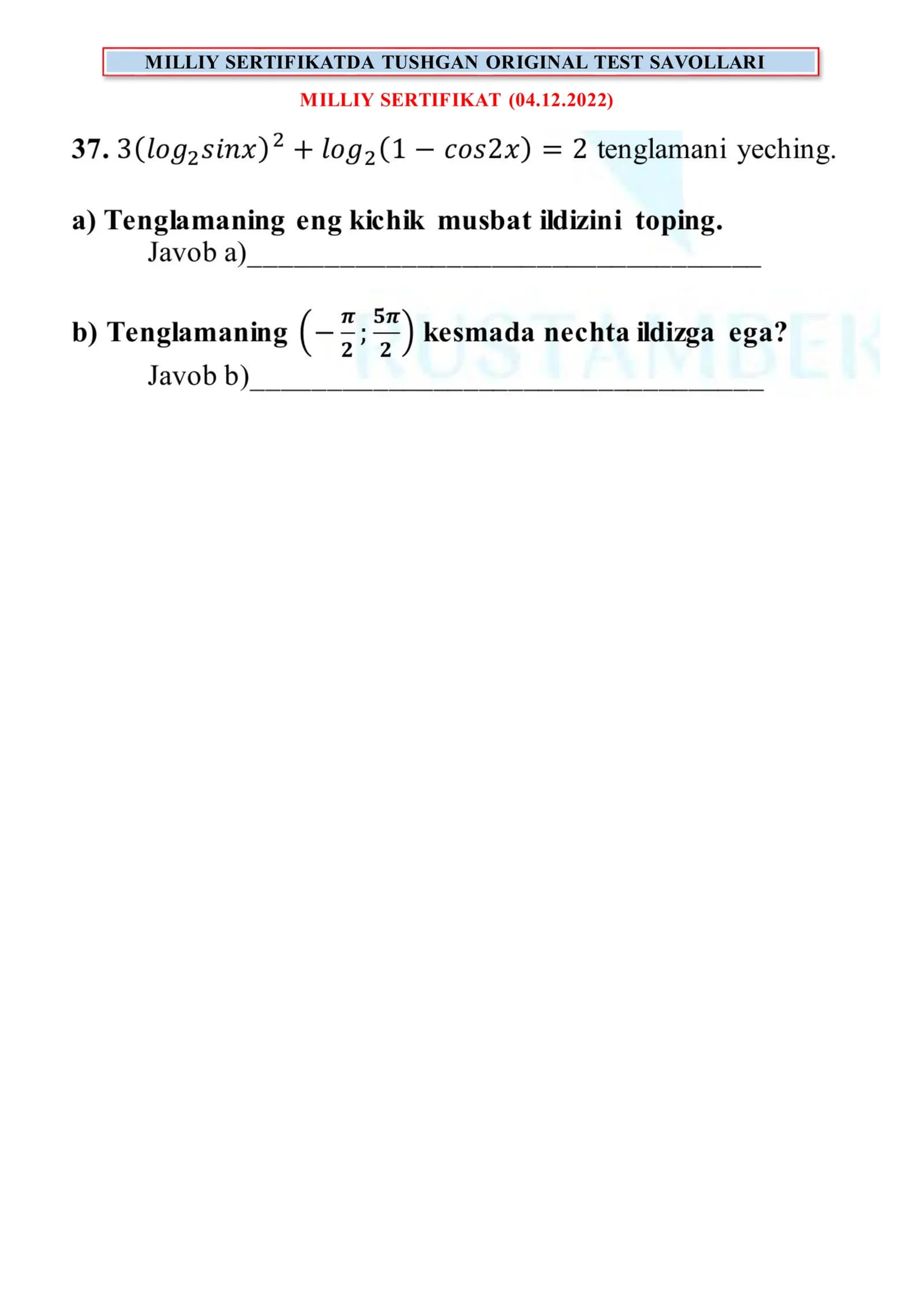 MILLIY SERTIFIKAT (24.05. 2025)