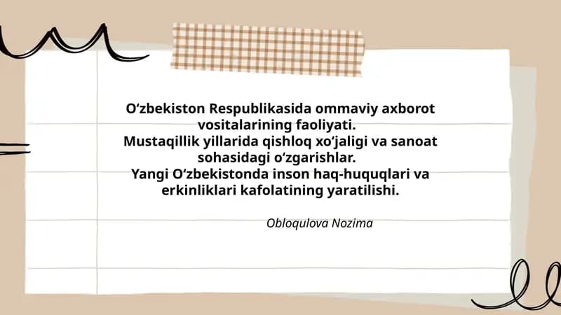 Obloqulova Nozima