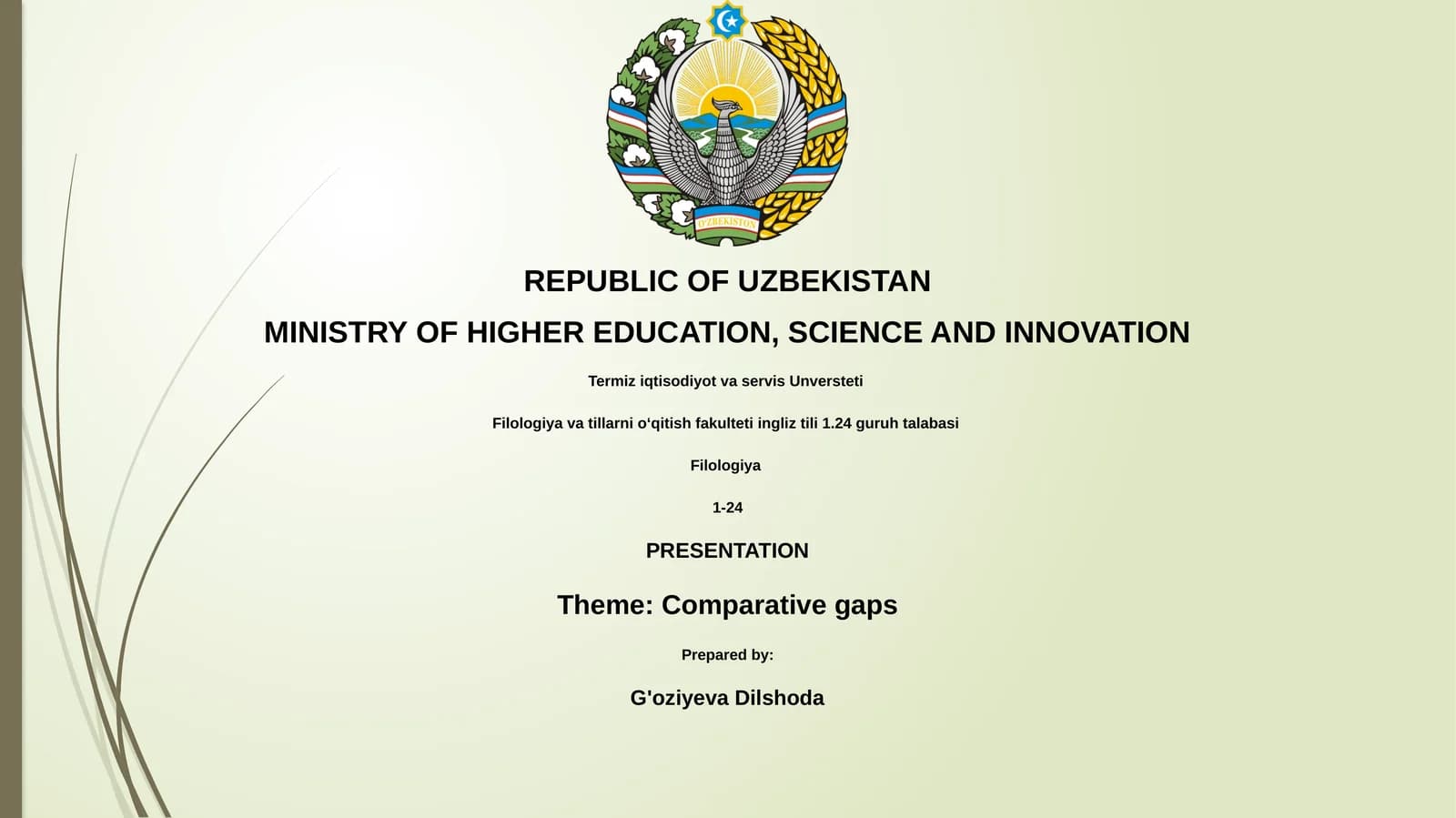 Comparative Gaps Presentation
