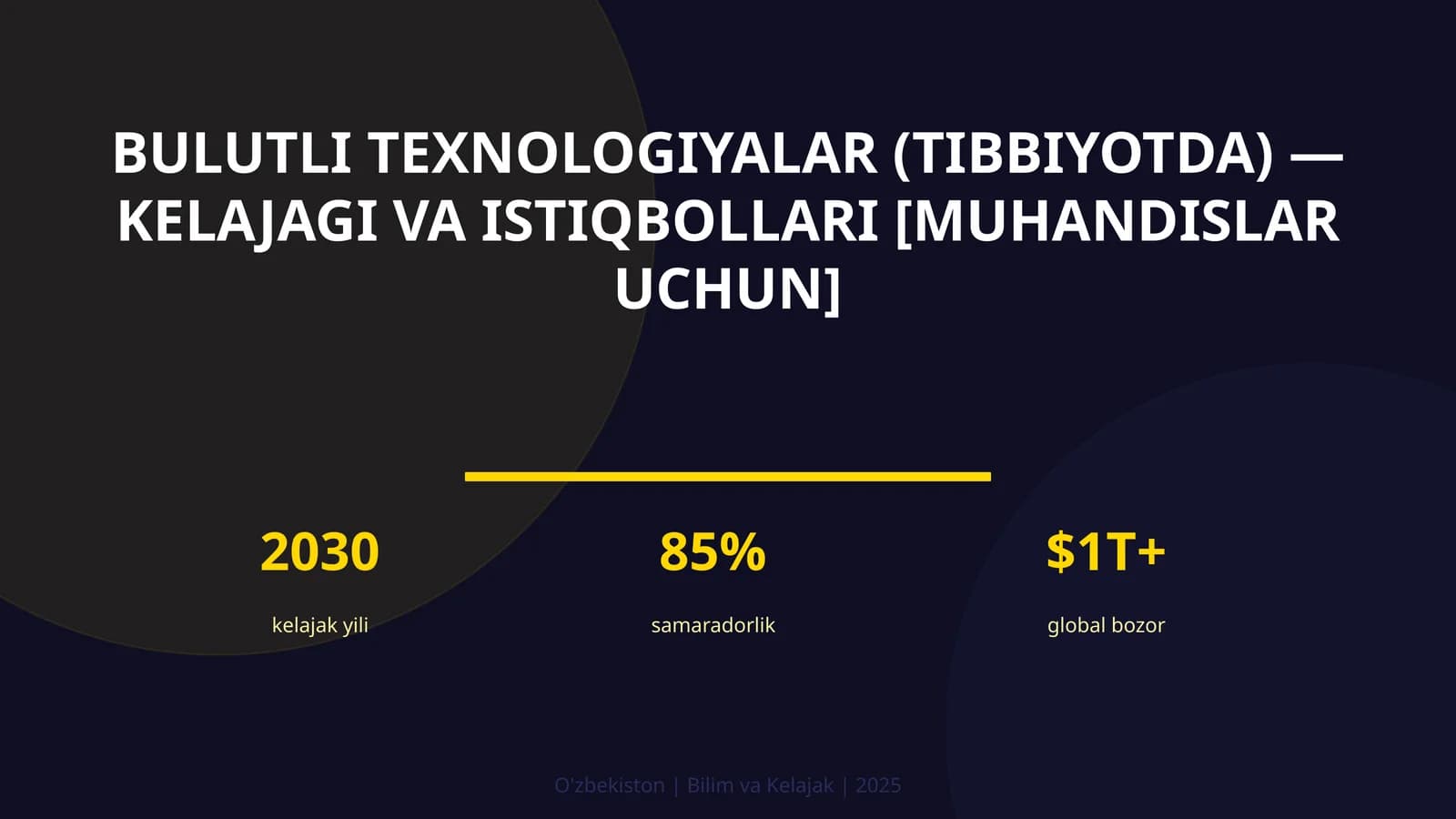 Bulutli texnologiyalar (tibbiyotda) — kelajagi va istiqbollari [muhandislar uchun]